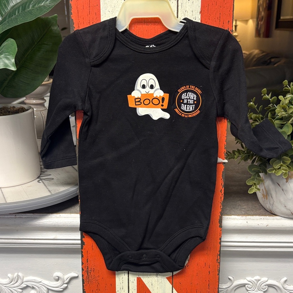 Glove & Tux Black Halloween Ghost Bodysuit